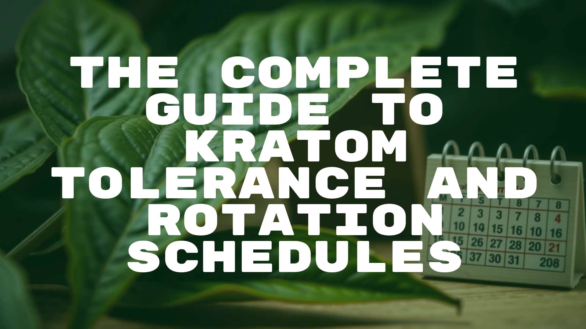 A close-up of kratom leaves with a measuring scale and a calendar, symbolizing dosage and rotation schedules, natural lighting, realistic.